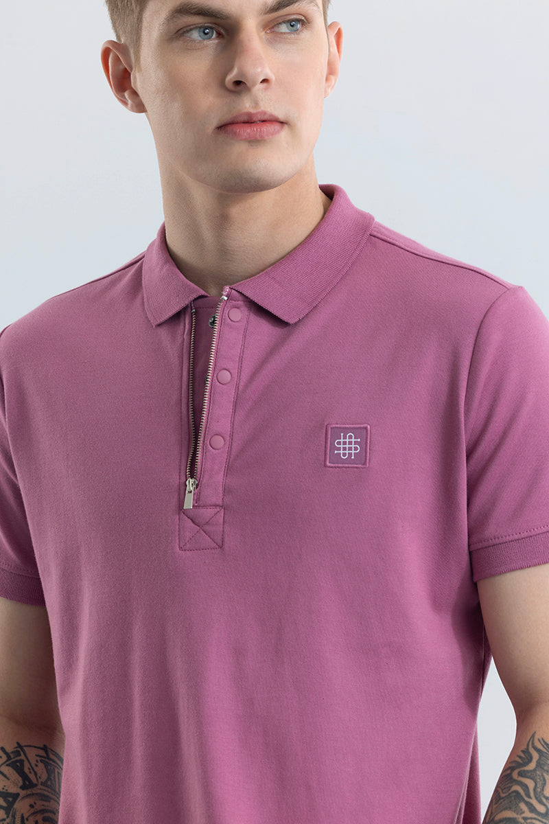 Manuela Magenta Plain Polo T-Shirt