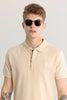 Manuela Plain Cream Polo T-Shirt