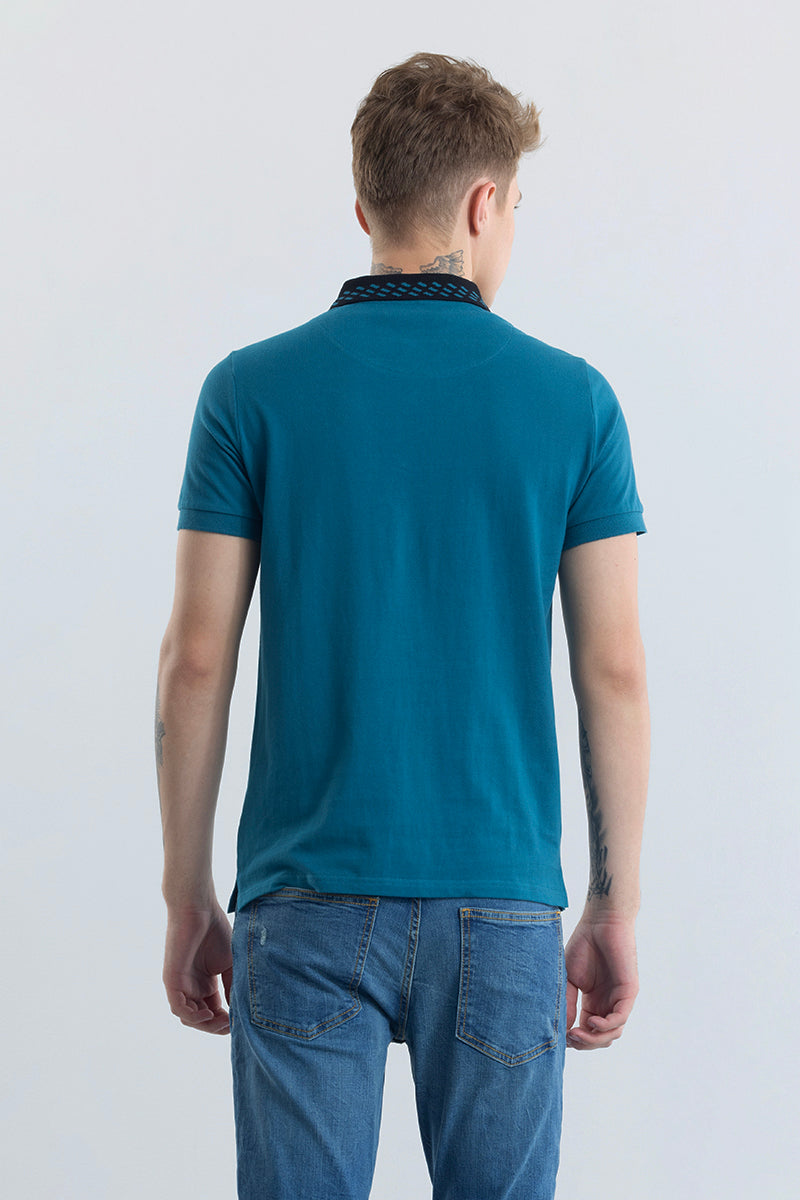 Nadia Teal Polo T-Shirt