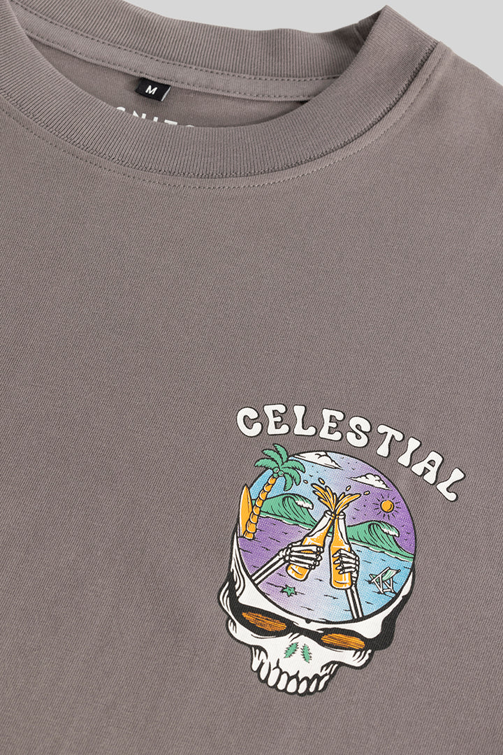 Celestial Grey Oversized T-Shirt