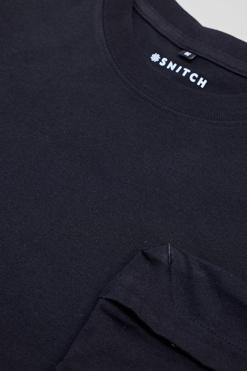 Black Utility Pocket Oversized T-Shirt