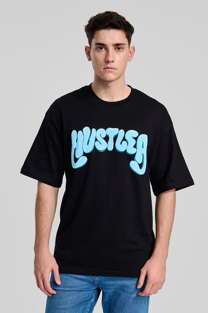 Hustler Black Oversized Fit T-Shirt