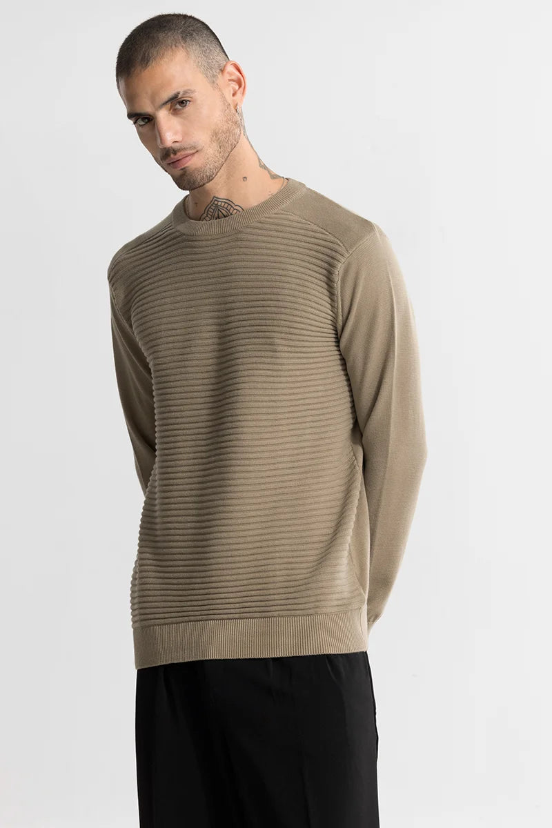 Wabble Line Beige Sweater