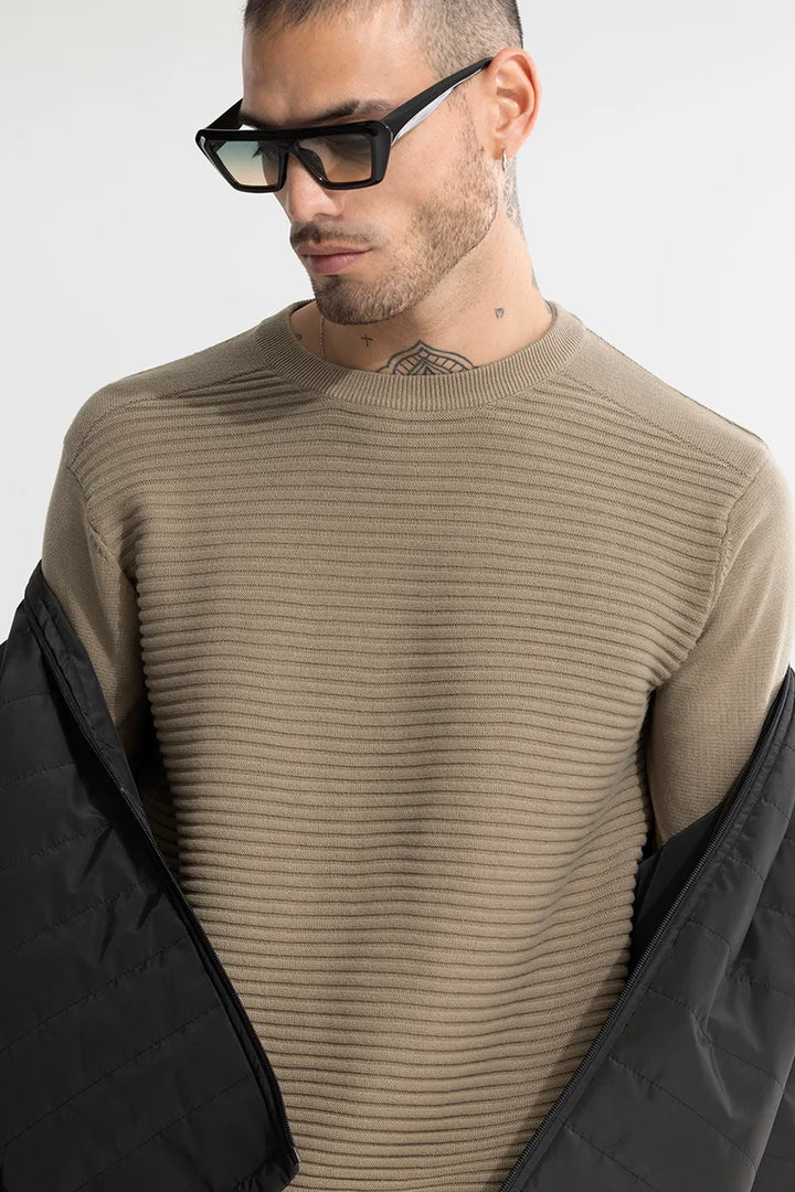 Wabble Line Beige Sweater