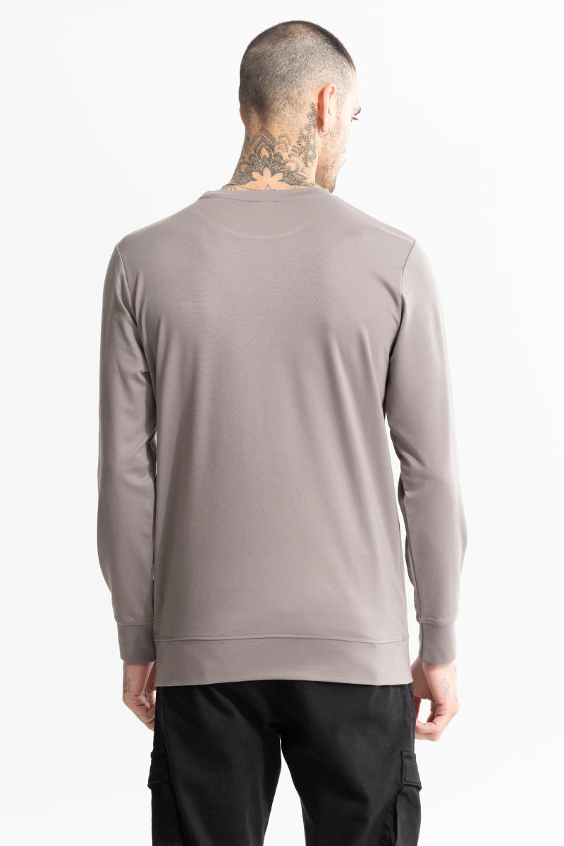 Embroided Logo Grey Sweatshirt