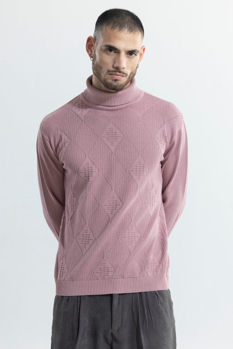 Pink turtleneck clearance sweater mens