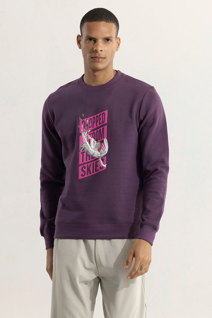 Dropped From The Skies Purple Sweatshirt