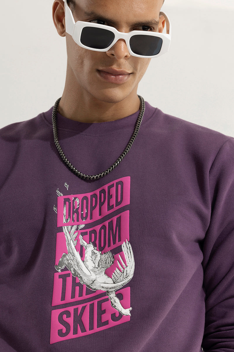 Dropped From The Skies Purple Sweatshirt