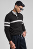 Black Stripes Polo Sweater