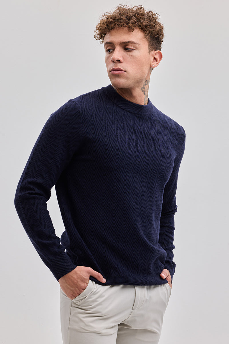 Navy Knitted Sweater