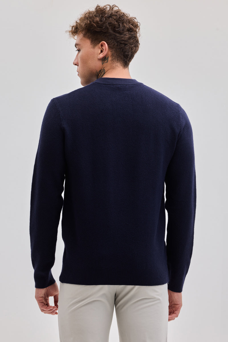 Navy Knitted Sweater