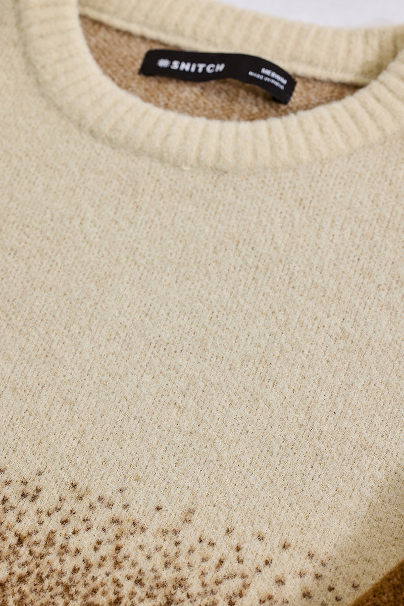 Beige Ombre Light Weight Sweater