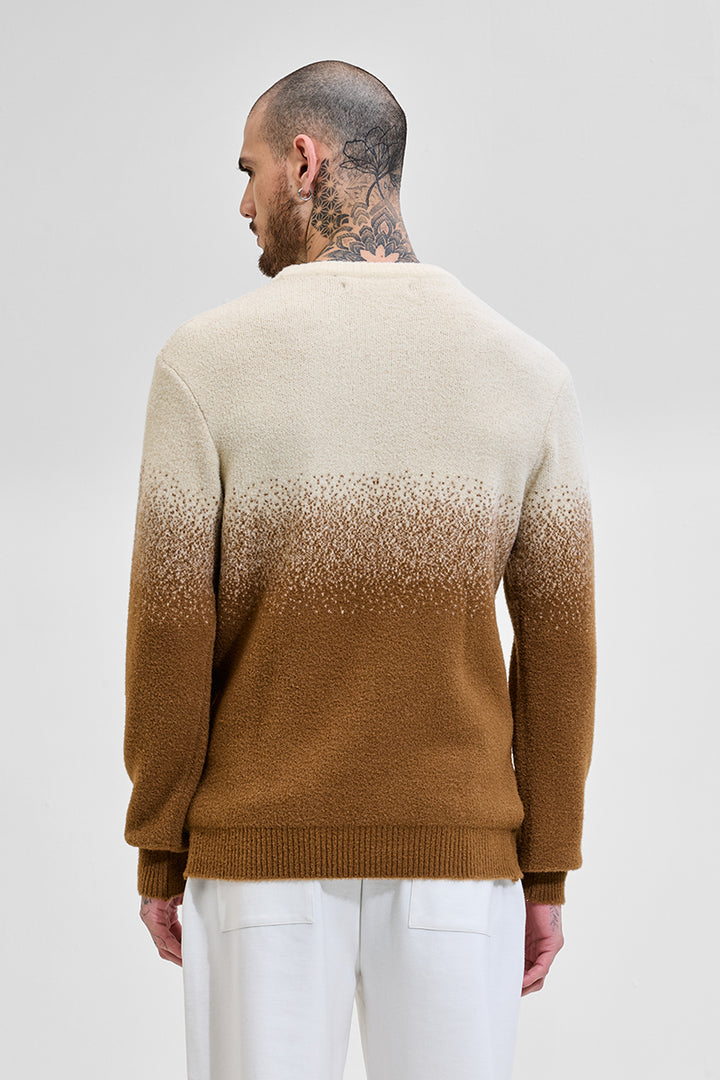 Beige Ombre Light Weight Sweater