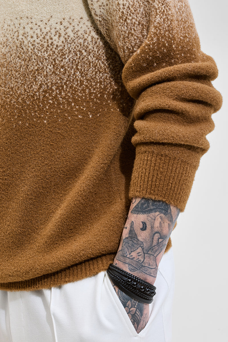 Beige Ombre Light Weight Sweater