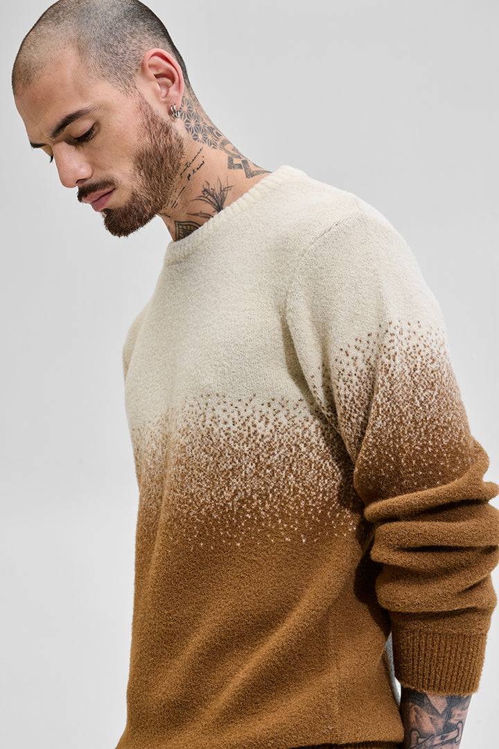 Beige Ombre Light Weight Sweater