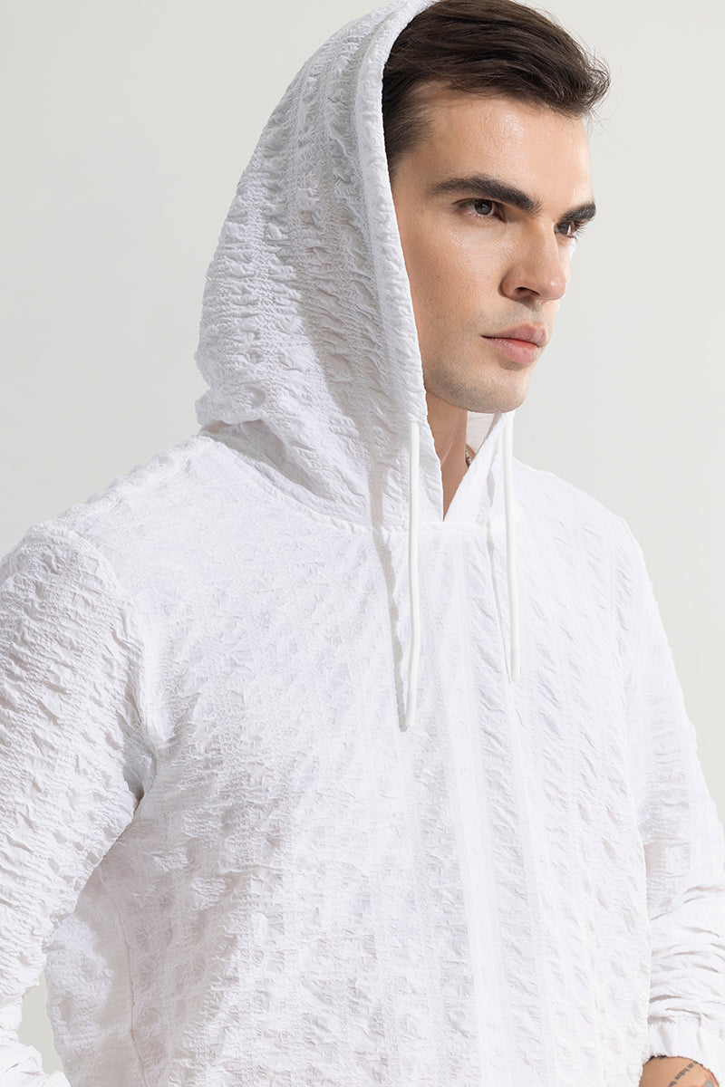 Square Whiff White Hoodie