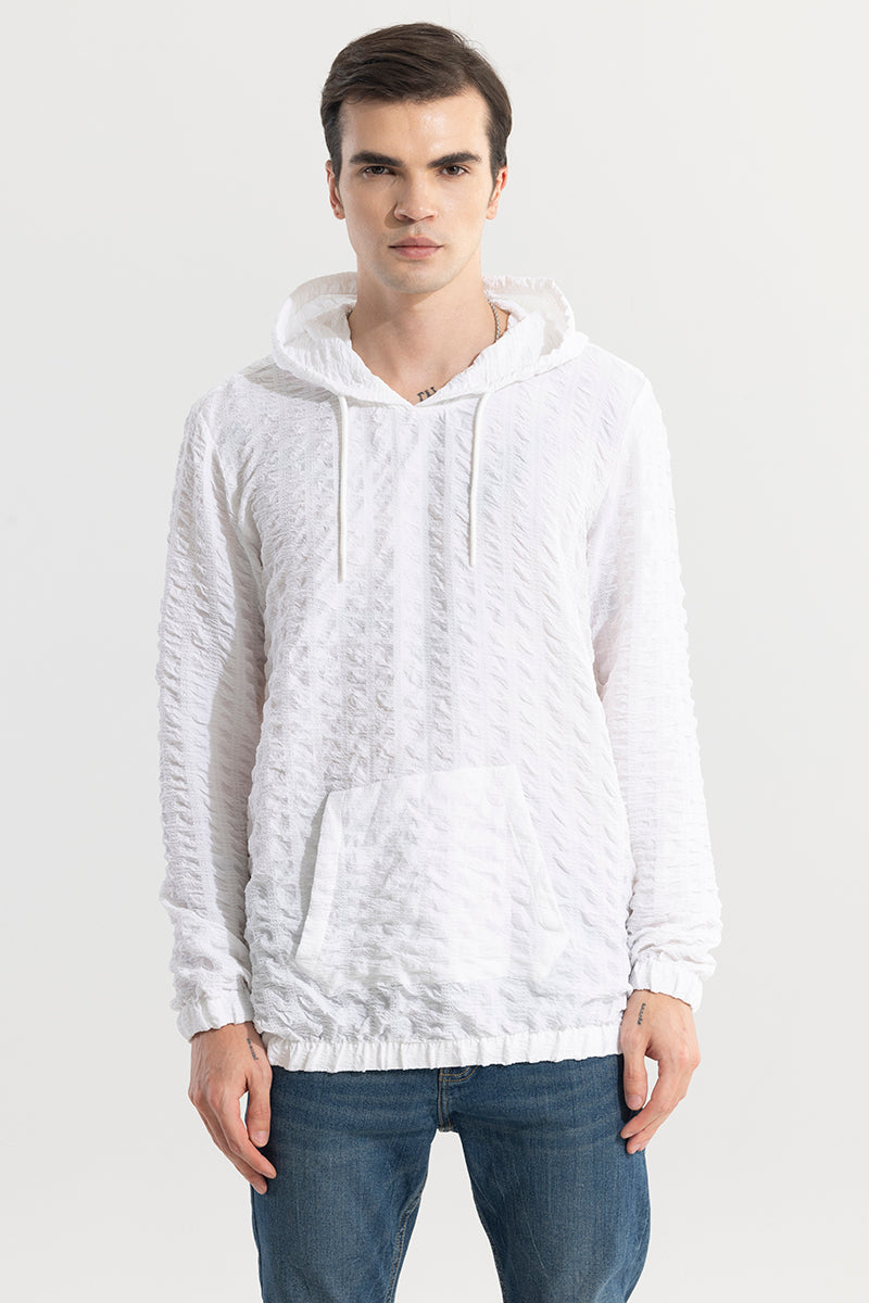 Square Whiff White Hoodie