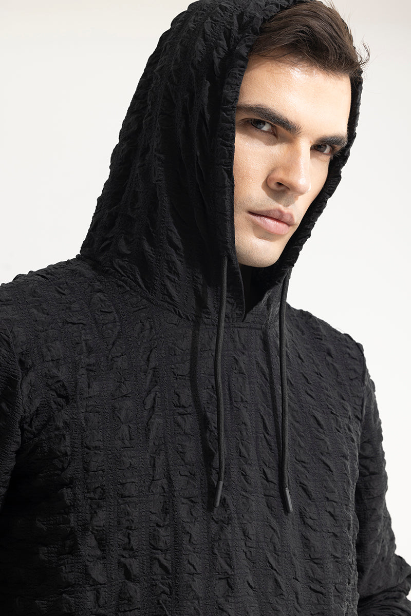 Square Whiff Black Hoodie