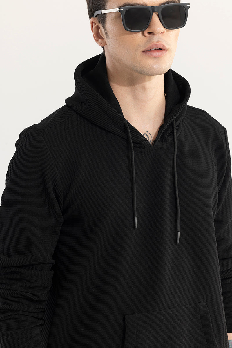 Supine Black Hoodie