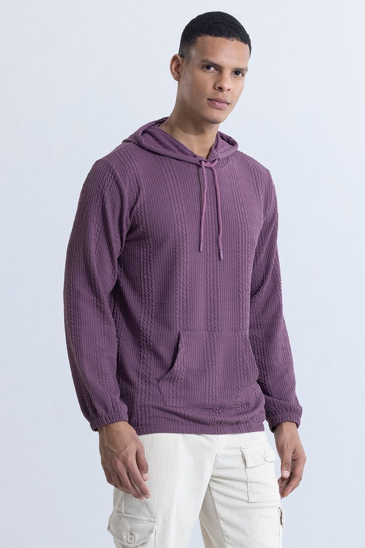 Liney Purple Hoodie