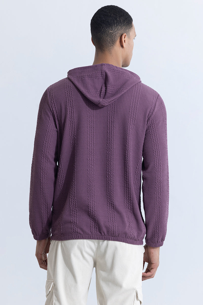 Liney Purple Hoodie