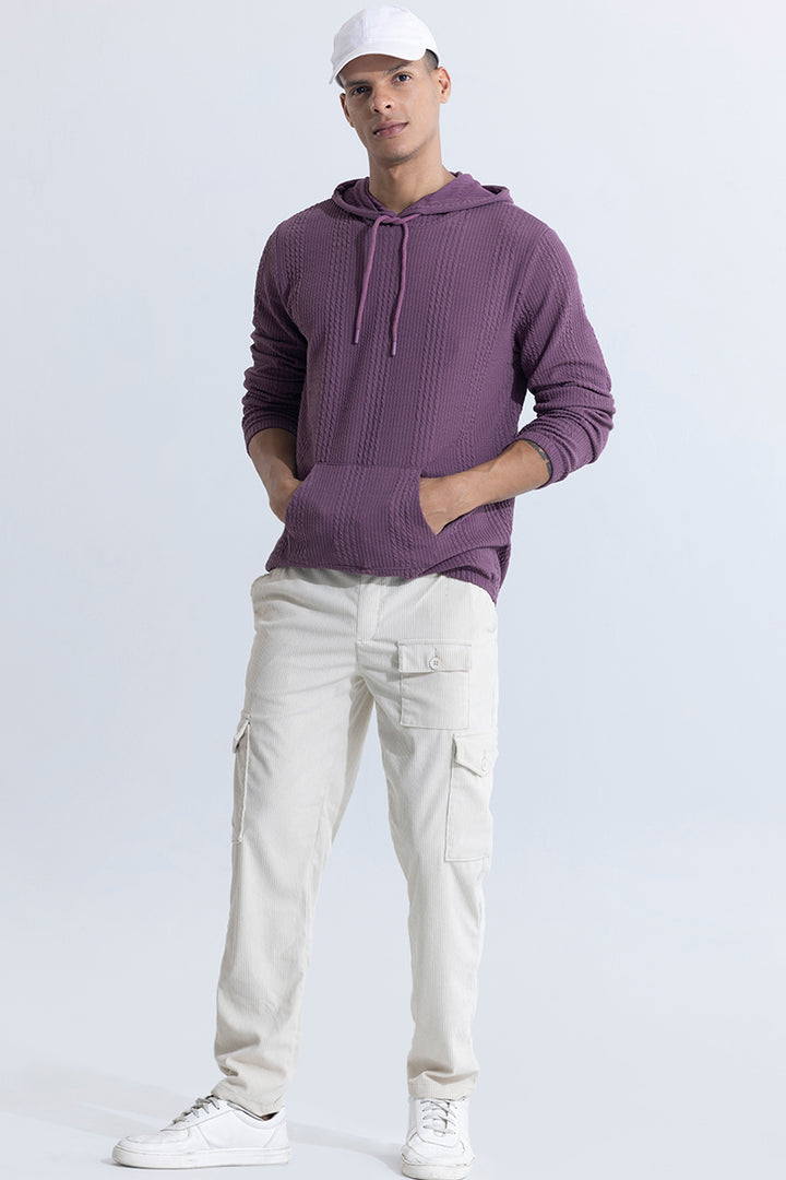 Liney Purple Hoodie