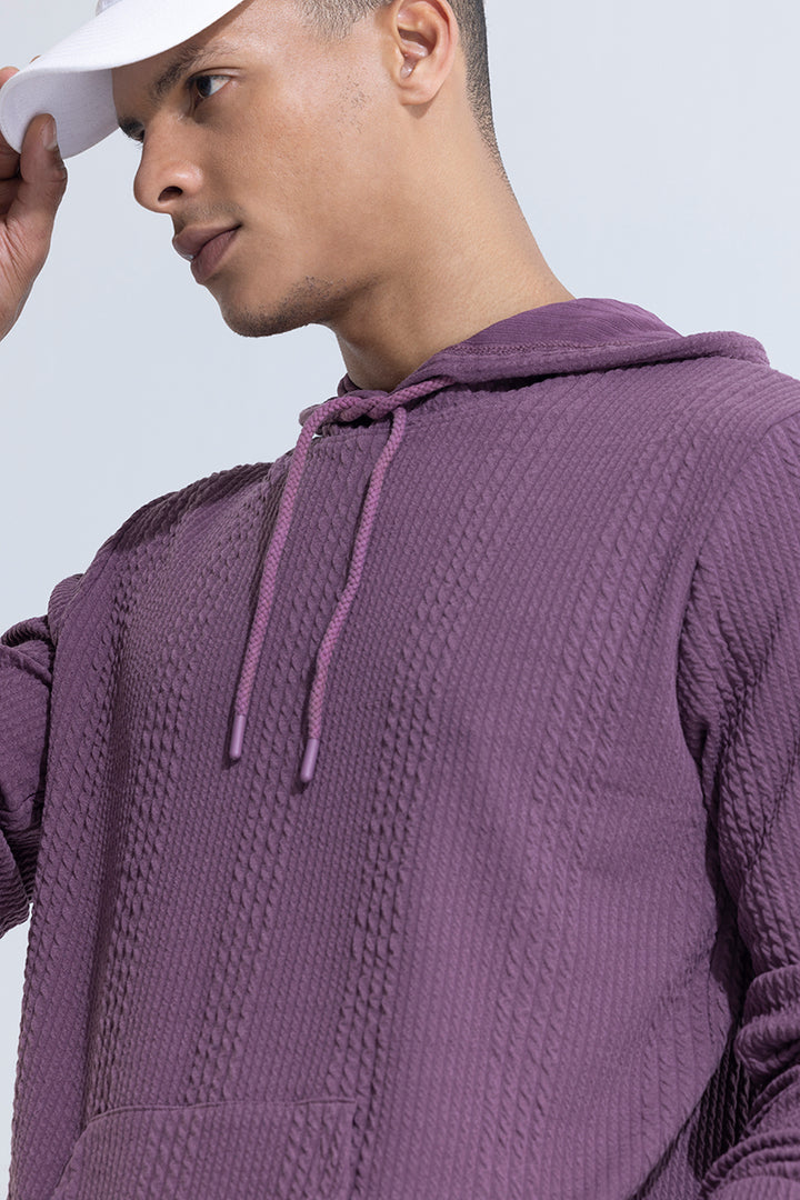 Liney Purple Hoodie