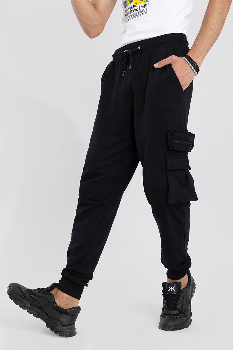 Buy Men's Speedy Black Jogger Online | SNITCH