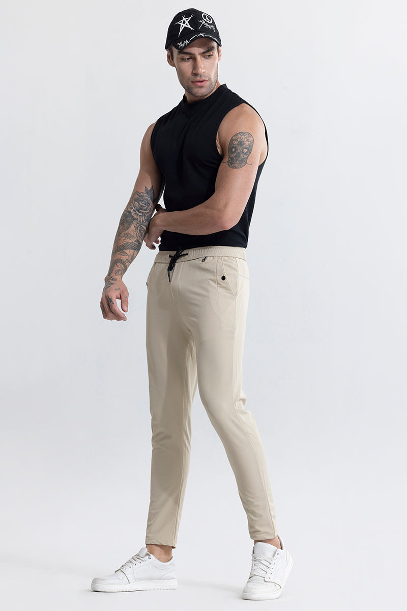 Hyper Flex Beige Trackpant