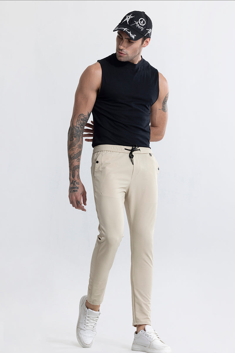 Hyper Flex Beige Trackpant