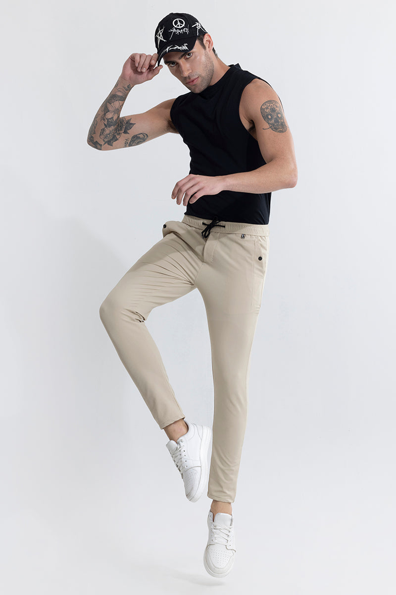 Hyper Flex Beige Trackpant