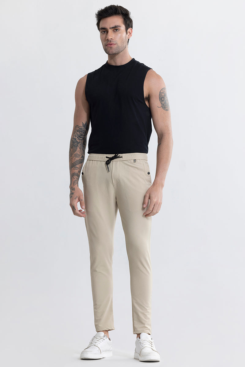 Hyper Flex Beige Trackpant