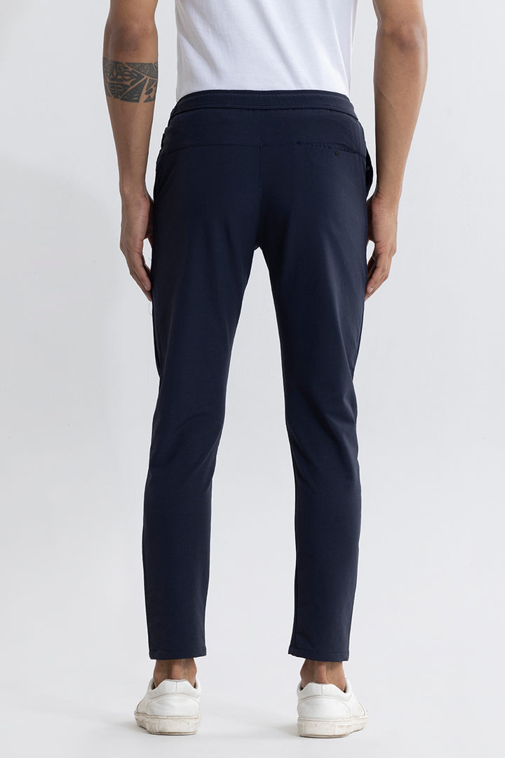 Buy Men's Hyper Flex Navy Chino Online | SNITCH