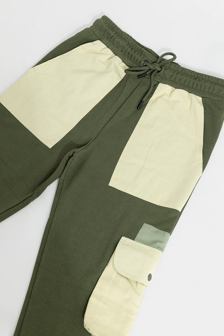 Cut & Sew Green Jogger