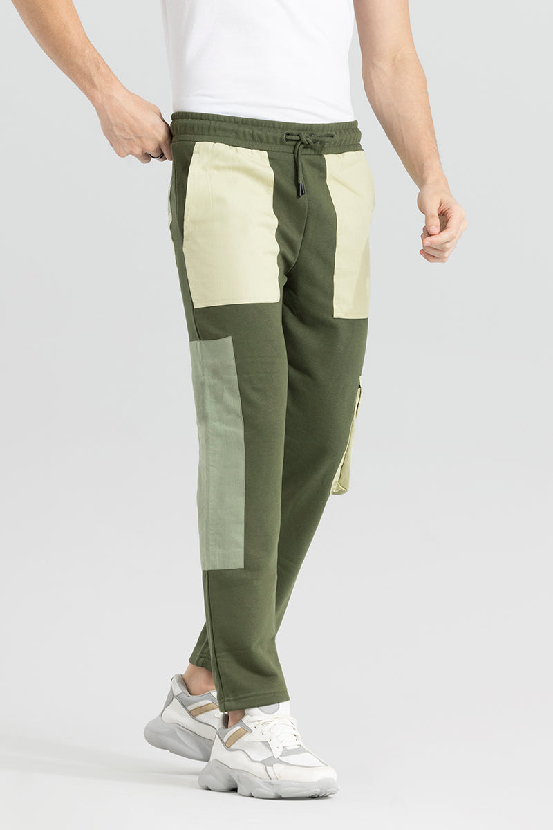 Cut & Sew Green Jogger