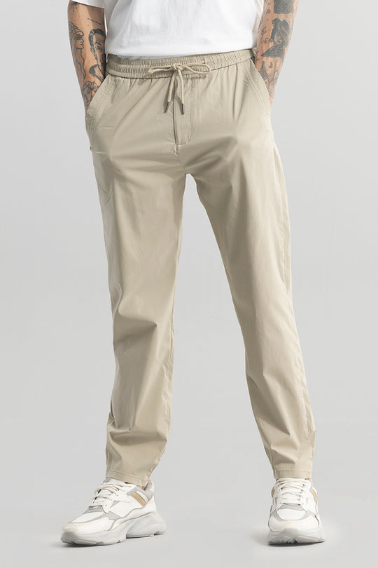 Buy Men's Flexactive Beige Jogger Online | SNITCH