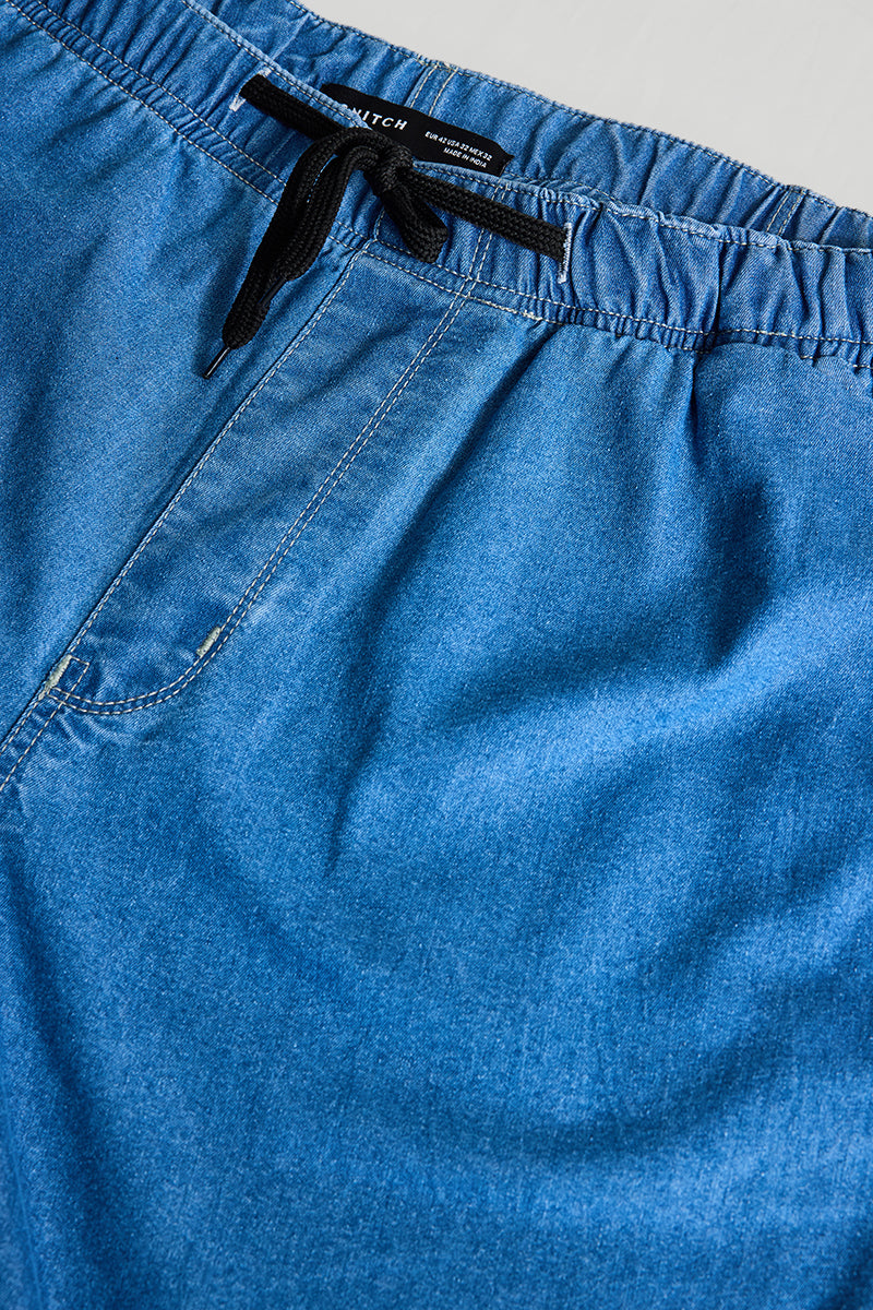 Light Blue Parachute Pants