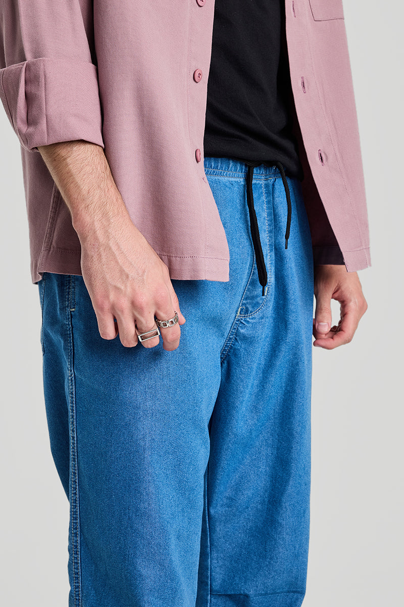 Light Blue Parachute Pants