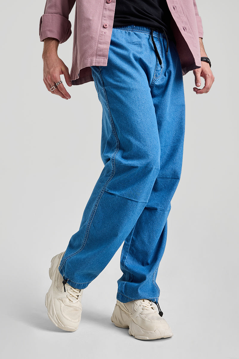 Light Blue Parachute Pants