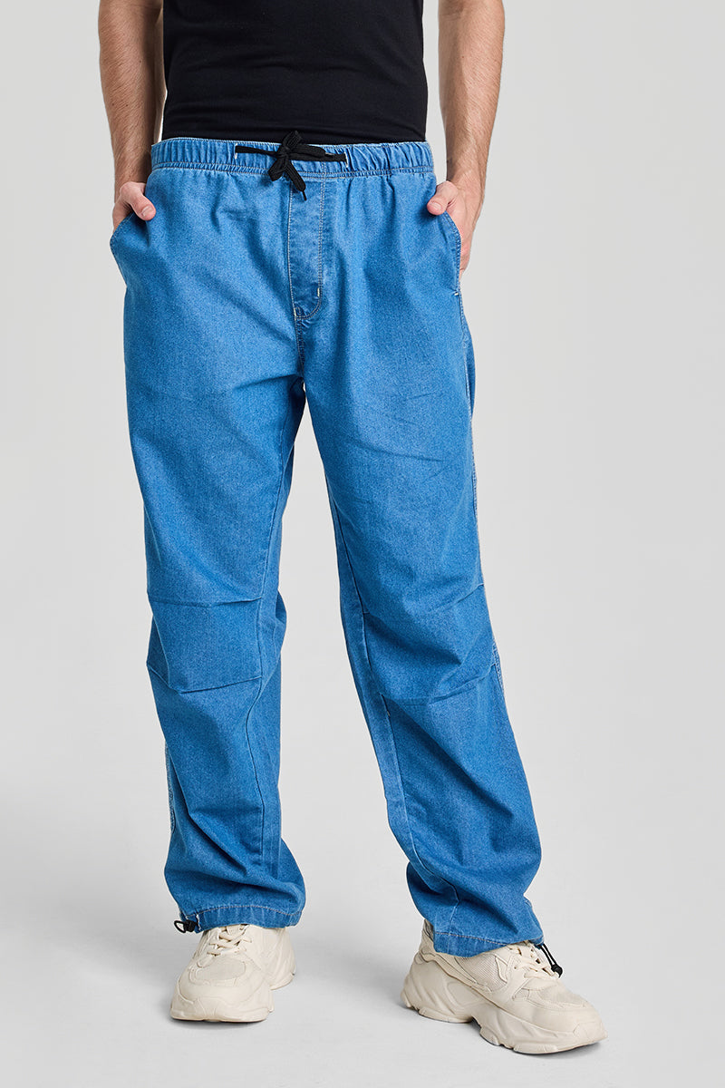 Light Blue Parachute Pants