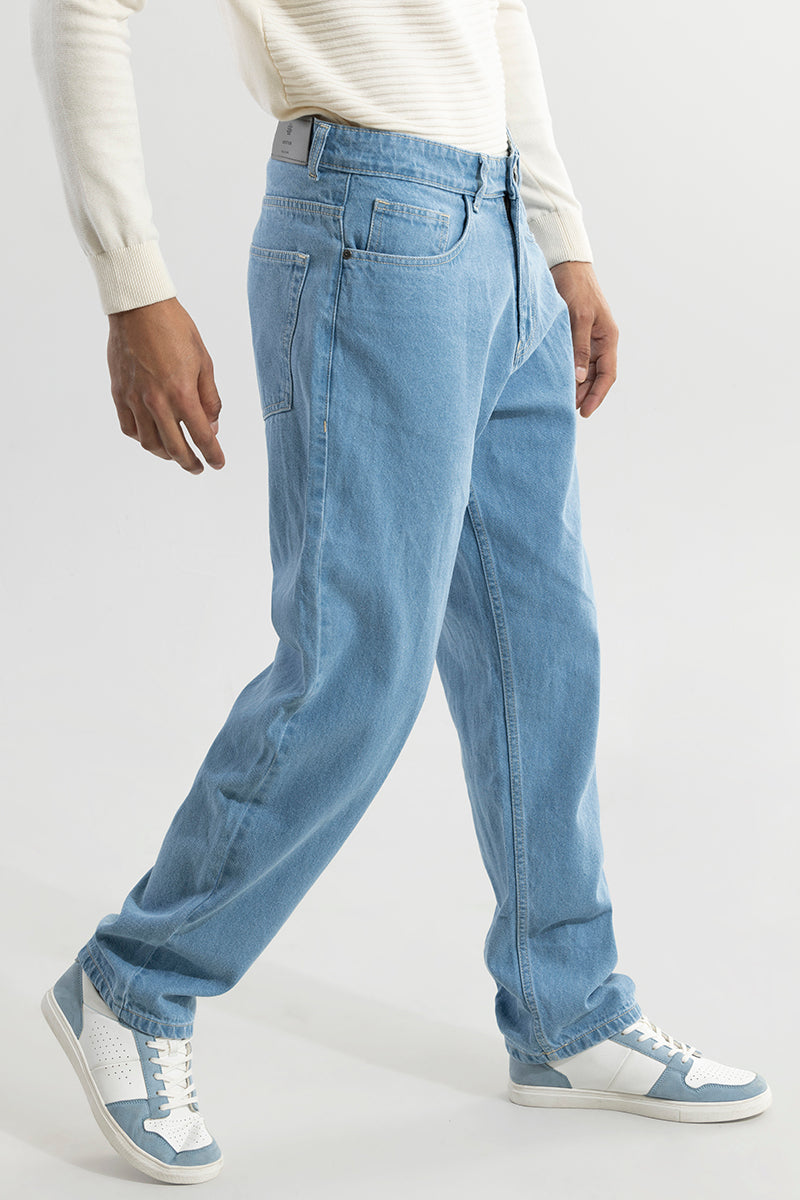 Streetsway Ice Blue Baggy Fit Jeans