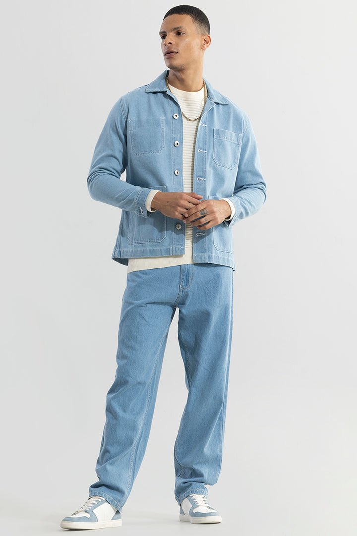 Streetsway Ice Blue Baggy Fit Jeans