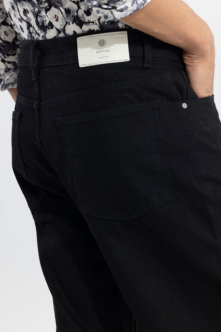 Jugger Black Baggy Fit Jeans