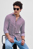 Purple Stripes Slim Fit Stretch Shirt