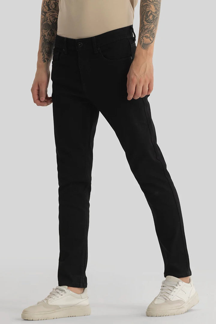 Alexandre Black Plain Slim Fit Jeans