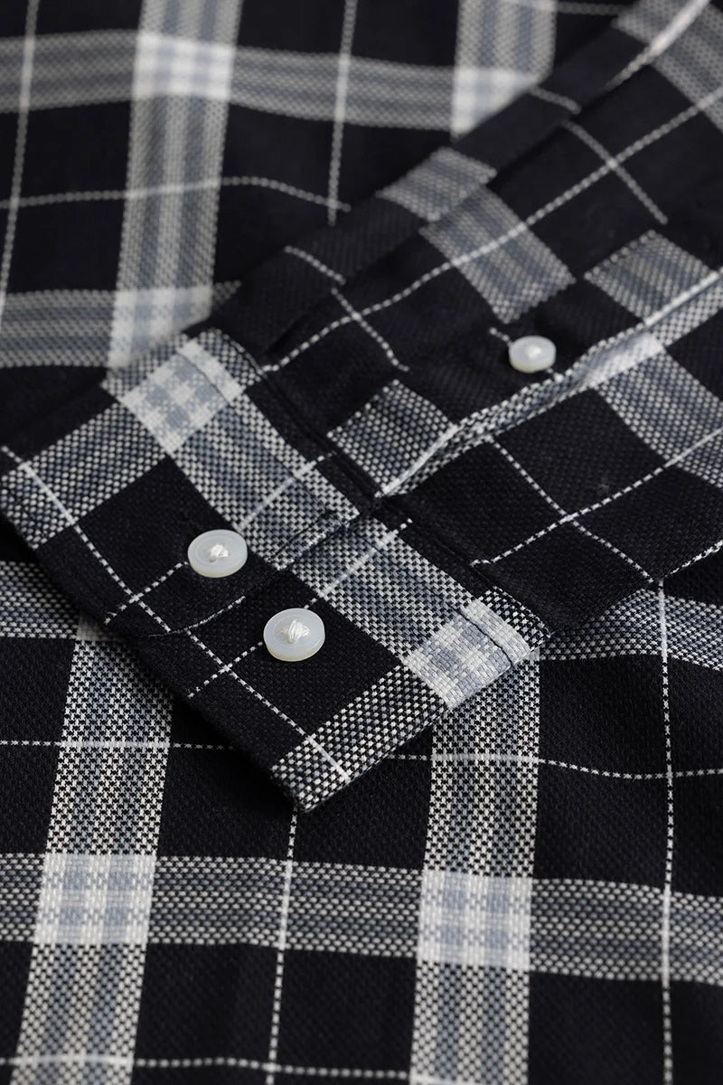 Fleur Black Checks Shirts