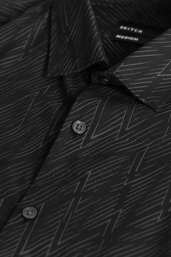 Mauro Black Geometric Shirt