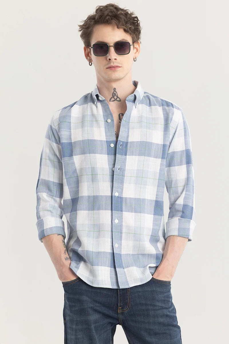 Plaidify Blue Checkered Shirt