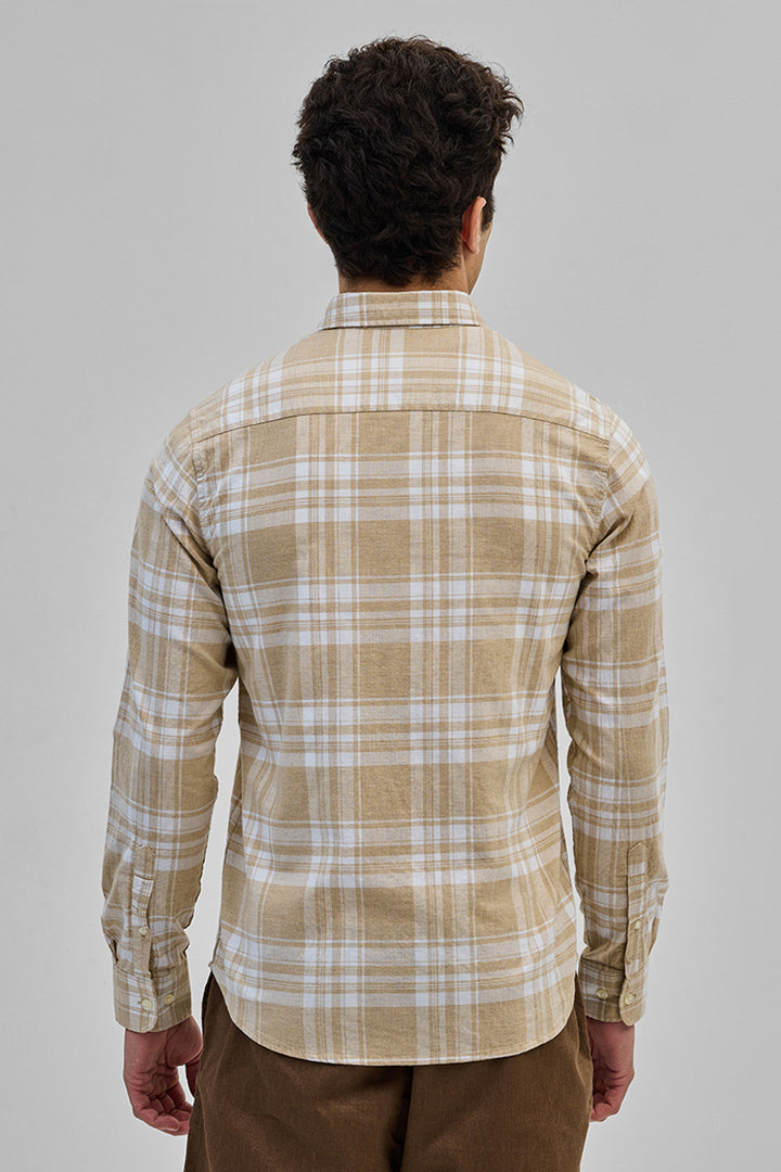 Khaki Oxford Checks Shirt