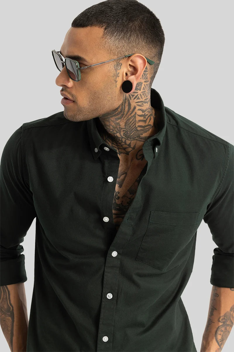 Dark Green Oxford Shirt